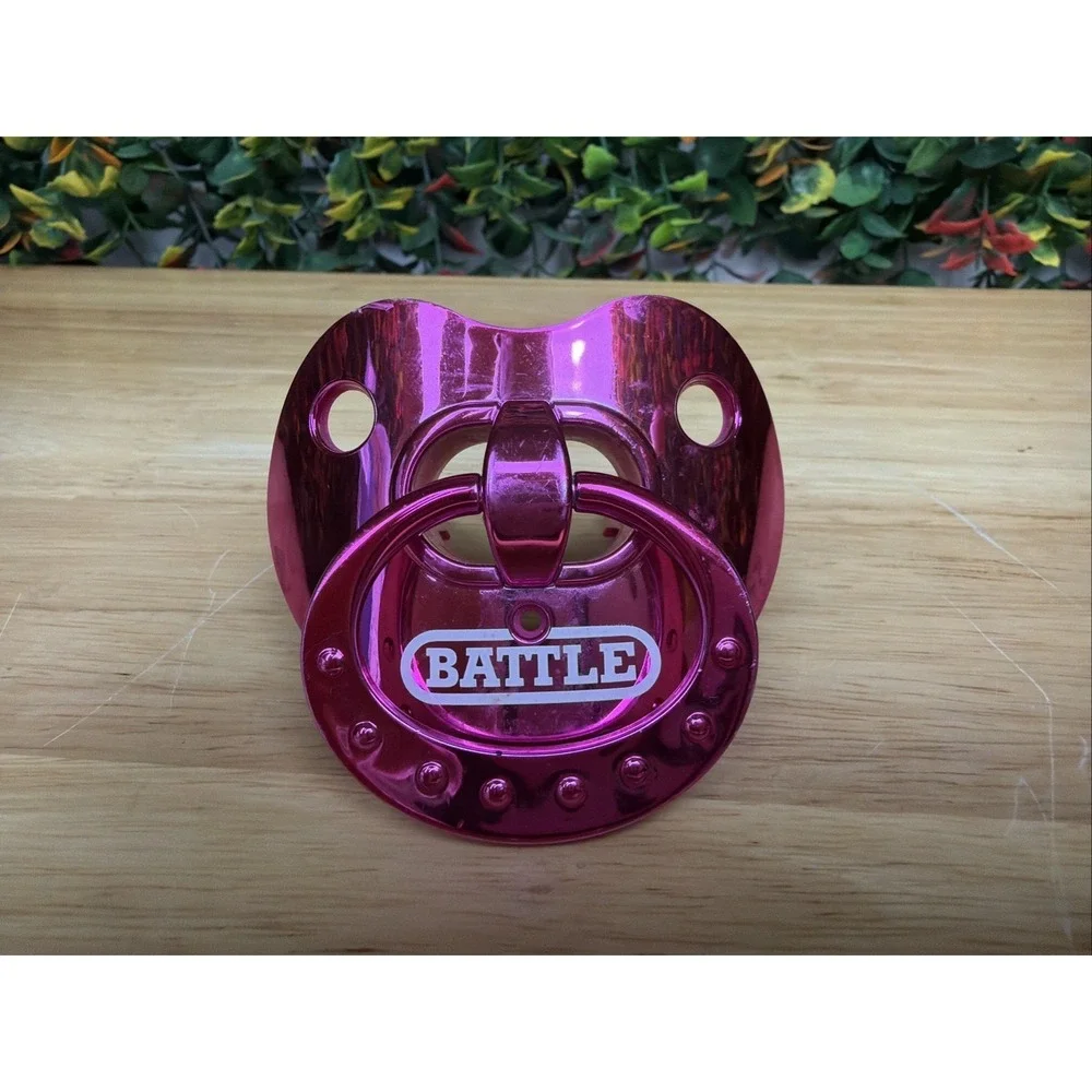 Battle Sports Binky Oxygen Lip Protector Mouthguard Reflective Chrome Pink